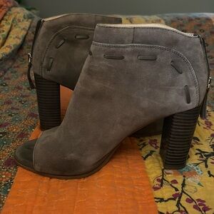 Nine West suede open toe boot size 10